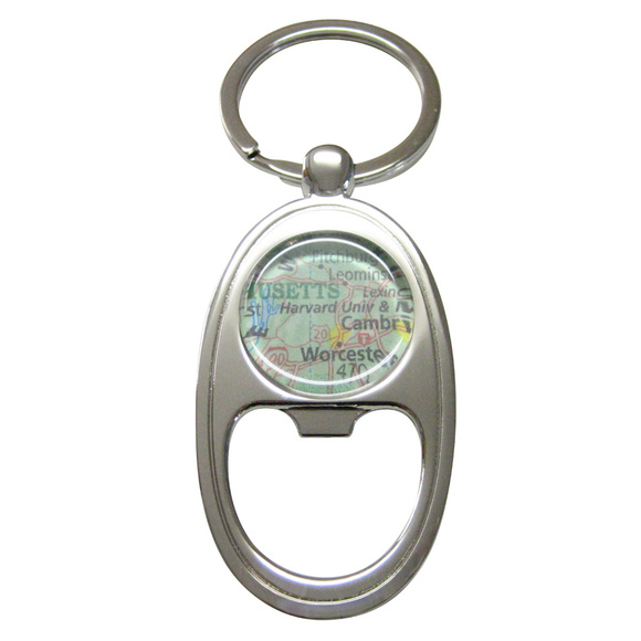 Harvard University Map Bottle Opener Key Chain - Picture 1 of 2